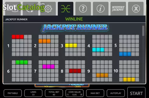 Οθόνη8. Jackpot Runner Κουλοχέρης