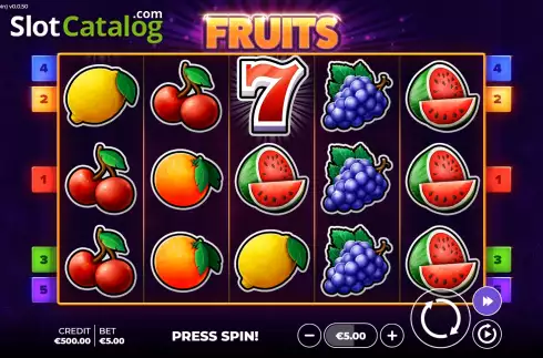 Οθόνη2. Fruits Bonus Spin Κουλοχέρης