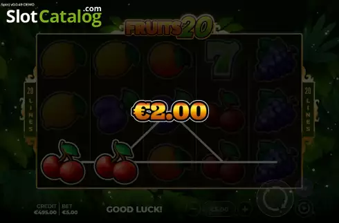 Οθόνη3. Fruits 20 Bonus Spin Κουλοχέρης
