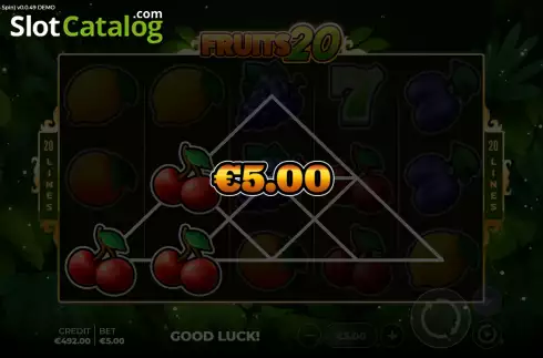 Οθόνη5. Fruits 20 Bonus Spin Κουλοχέρης