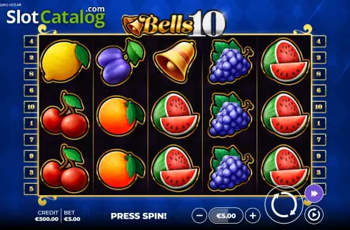 Οθόνη2. Bells 10 Bonus Spin Κουλοχέρης