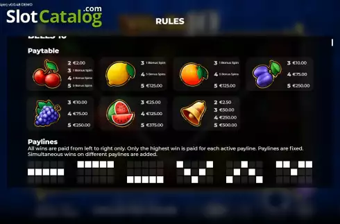 Οθόνη7. Bells 10 Bonus Spin Κουλοχέρης