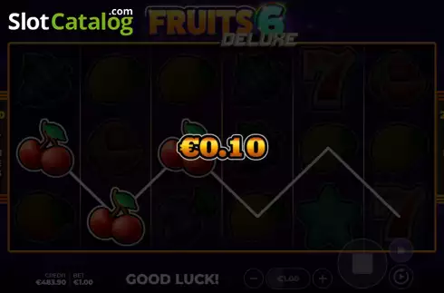 Οθόνη3. Fruits 6 Deluxe Κουλοχέρης