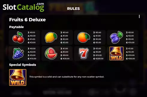 Οθόνη5. Fruits 6 Deluxe Κουλοχέρης