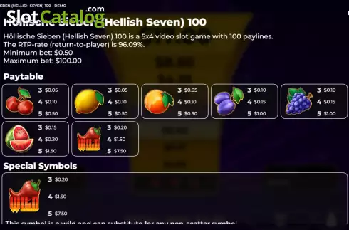 Οθόνη7. Hellish Seven 100 Κουλοχέρης
