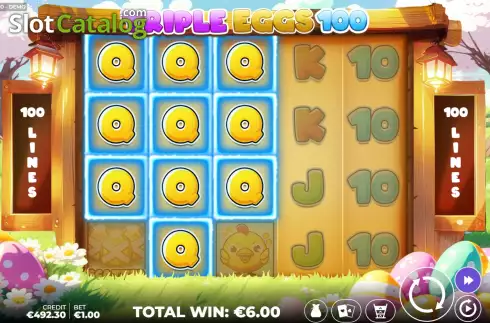 Οθόνη4. Triple Eggs 100 Κουλοχέρης