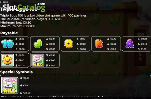 Οθόνη9. Triple Eggs 100 Κουλοχέρης