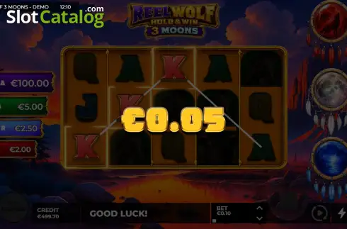 Οθόνη3. Reel Wolf 3 Moons Κουλοχέρης