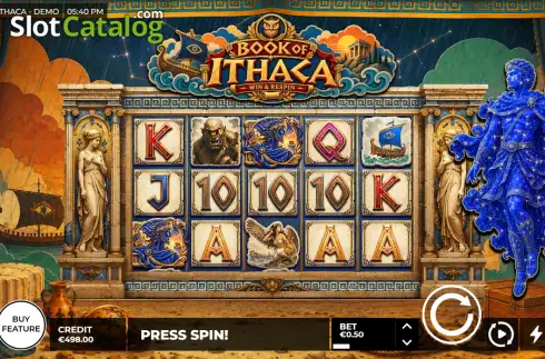Οθόνη2. Book of Ithaca - Win & Respin Κουλοχέρης 