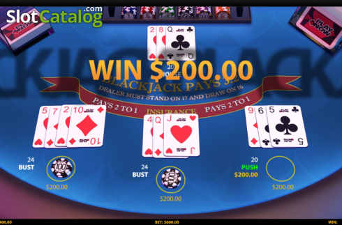 Οθόνη6. 3 Hand Blackjack (HungryBear) Κουλοχέρης