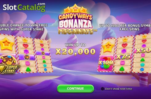 Οθόνη2. Candyways Bonanza Megaways Κουλοχέρης