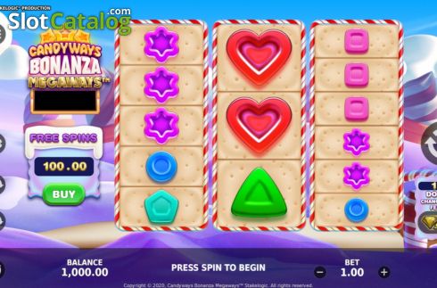 Οθόνη3. Candyways Bonanza Megaways Κουλοχέρης