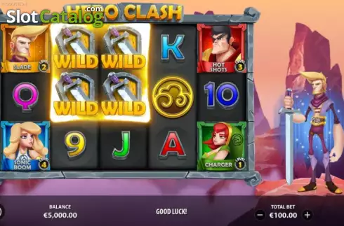 Οθόνη9. Hero Clash Κουλοχέρης 