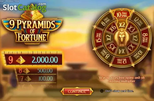 Οθόνη3. 9 Pyramids of Fortune Κουλοχέρης