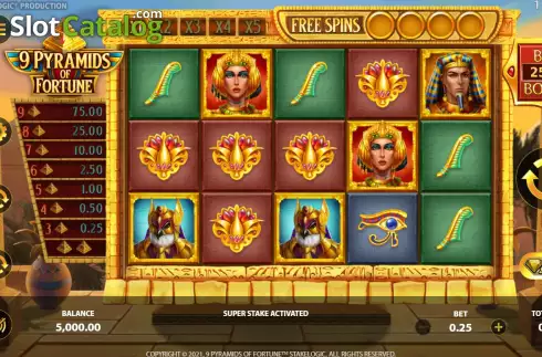 Οθόνη4. 9 Pyramids of Fortune Κουλοχέρης
