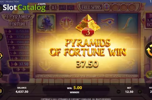 Οθόνη7. 9 Pyramids of Fortune Κουλοχέρης