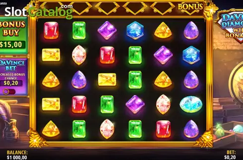 Οθόνη2. Da Vinci Diamonds Wild Bonanza Κουλοχέρης