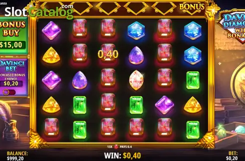 Οθόνη3. Da Vinci Diamonds Wild Bonanza Κουλοχέρης