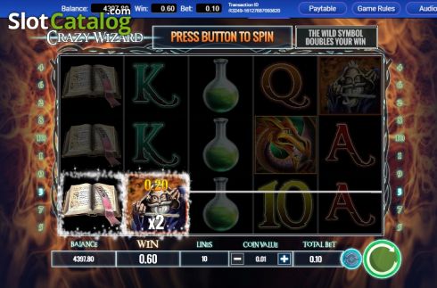 Οθόνη4. Crazy Wizard Κουλοχέρης
