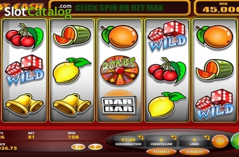 Οθόνη4. Hot Cash (IGT) Κουλοχέρης