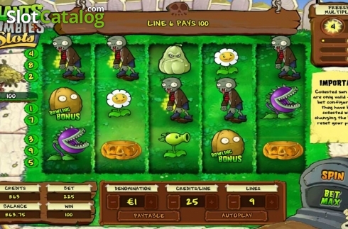 Οθόνη3. Plants vs Zombies (IGT) Κουλοχέρης
