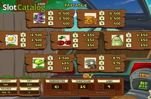Οθόνη4. Plants vs Zombies (IGT) Κουλοχέρης