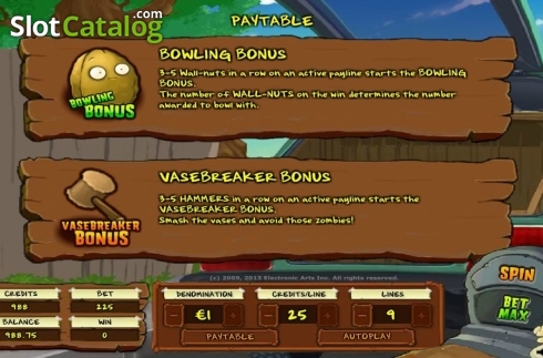 Οθόνη8. Plants vs Zombies (IGT) Κουλοχέρης