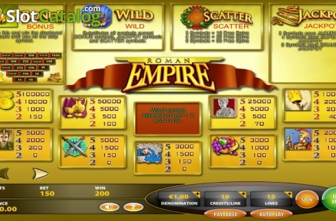 Οθόνη4. Roman Empire (IGT) Κουλοχέρης