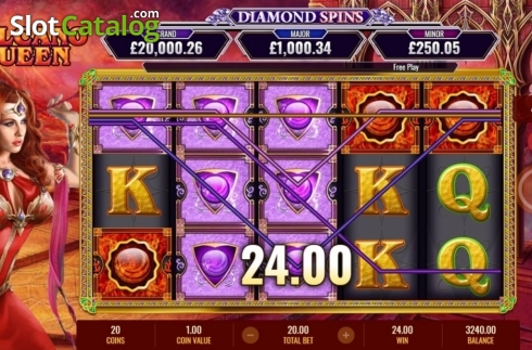 Οθόνη4. Volcano Queen Diamond Spins Κουλοχέρης 