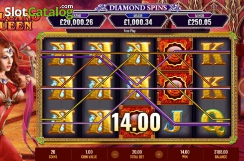 Οθόνη5. Volcano Queen Diamond Spins Κουλοχέρης 