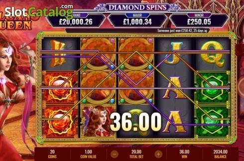 Οθόνη6. Volcano Queen Diamond Spins Κουλοχέρης 