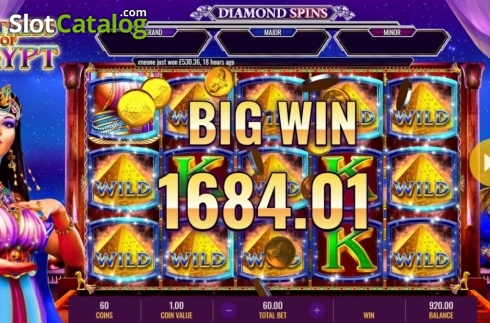 Οθόνη6. Mistress of Egypt Diamond Spins Κουλοχέρης 