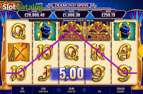 Οθόνη6. Cleopatra Diamond Spins Κουλοχέρης