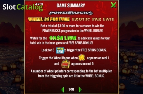 Οθόνη6. Powerbucks Wheel of Fortune Exotic Far East Κουλοχέρης