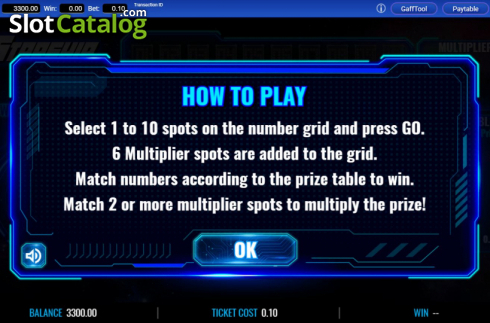 Οθόνη2. Starship Keno Multiplier Κουλοχέρης