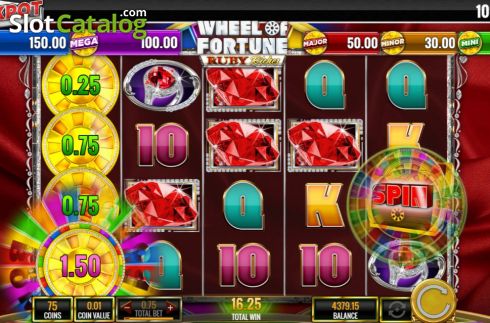 Οθόνη9. Wheel of Fortune Ruby Riches Κουλοχέρης