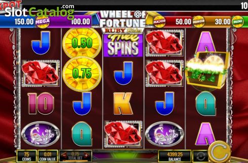 Οθόνη3. Wheel of Fortune Ruby Riches Κουλοχέρης