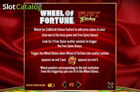 Οθόνη2. Wheel of Fortune Ruby Riches Κουλοχέρης
