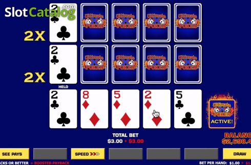 Οθόνη3. Ultimate X Poker Triple Play Κουλοχέρης
