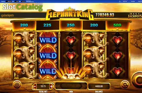 Οθόνη2. Elephant King MegaJackpots Κουλοχέρης 