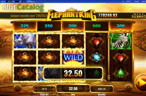 Οθόνη3. Elephant King MegaJackpots Κουλοχέρης 