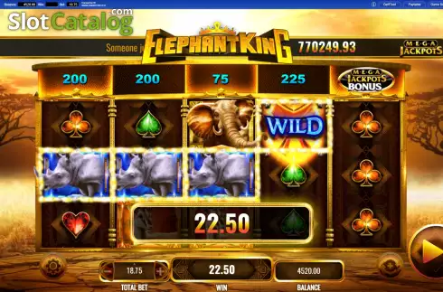 Οθόνη5. Elephant King MegaJackpots Κουλοχέρης 