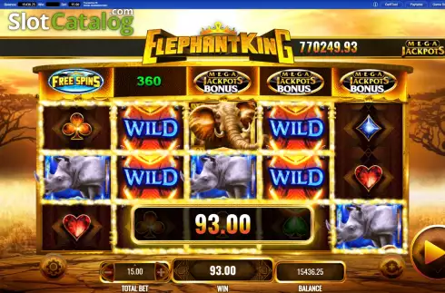 Οθόνη7. Elephant King MegaJackpots Κουλοχέρης 