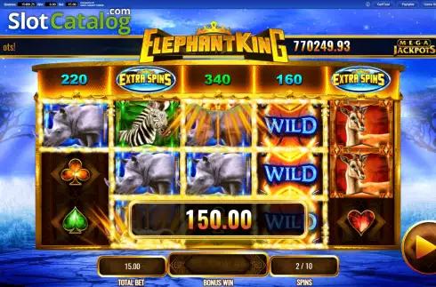 Οθόνη8. Elephant King MegaJackpots Κουλοχέρης 