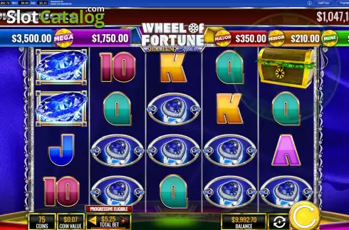 Οθόνη2. PowerBucks Wheel of Fortune Shimmering Sapphires Κουλοχέρης