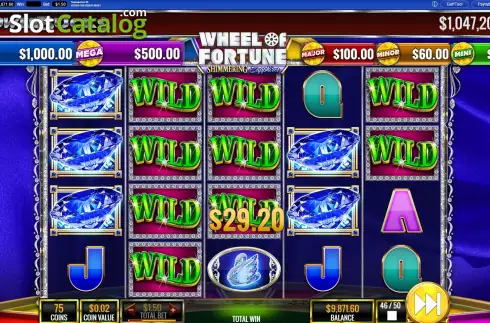 Οθόνη6. PowerBucks Wheel of Fortune Shimmering Sapphires Κουλοχέρης