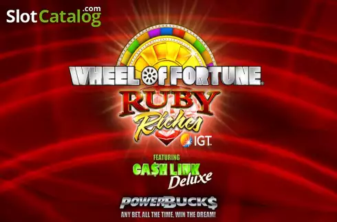 PowerBucks Wheel of Fortune Ruby Riches Λογότυπο PowerBucks Wheel of Fortune Ruby Riches Λογότυπο