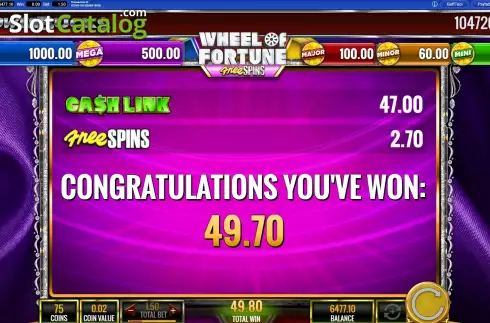 Οθόνη9. PowerBucks Wheel of Fortune Ruby Riches Κουλοχέρης