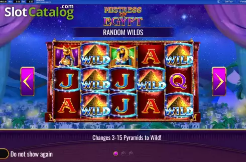 Οθόνη2. Mistress of Egypt MegaJackpots Κουλοχέρης