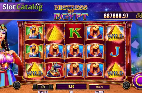 Οθόνη6. Mistress of Egypt MegaJackpots Κουλοχέρης